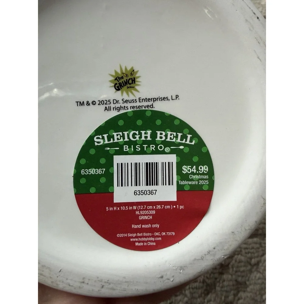 Merry Grinchmas Cake Stand with Detailed‎ Christmas Characters